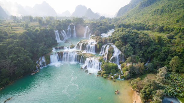 istock Ban Gioc Waterfall High Angle View (from drone), Vietnam 953152512