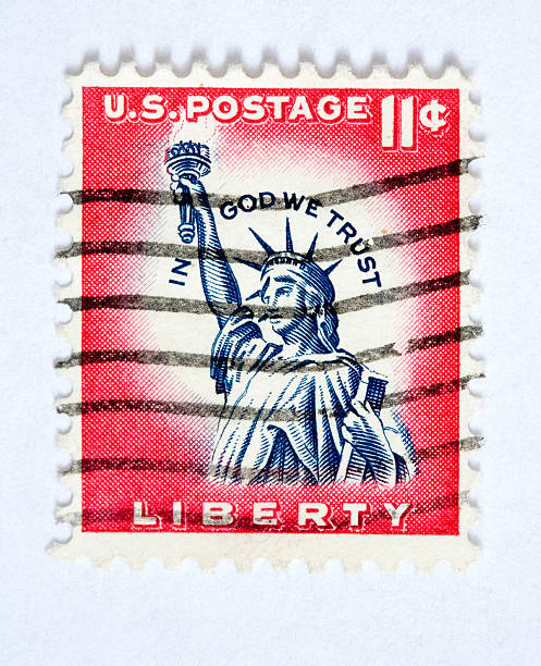 istock Close up of american post stamp 95315281