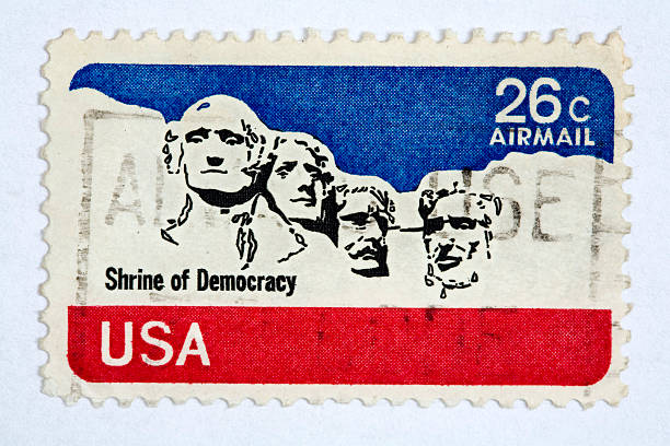 istock Close up of american post stamp 95315331