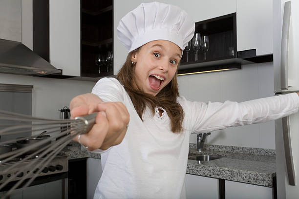 Chef Kitchen Utensil Holder on White Background