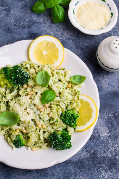 istock Traditional pasta tripoline with pesto 953155418