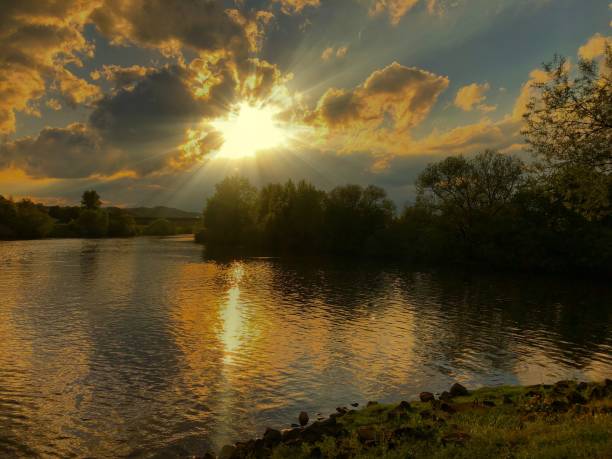istock River Main in the evening with a beautiful sunset 953156658