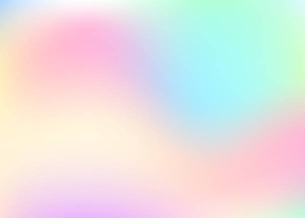 Holographic abstract background. Hologram abstract background. Bright gradient mesh backdrop with hologram. 90s, 80s retro style. Iridescent graphic template for brochure, banner, wallpaper, mobile screen. 90s background stock illustrations