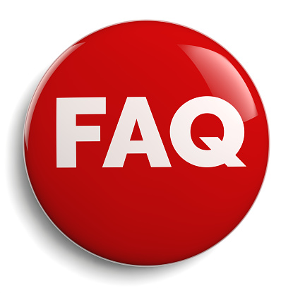 FAQ Frequently Asked Questions Round Red Icon