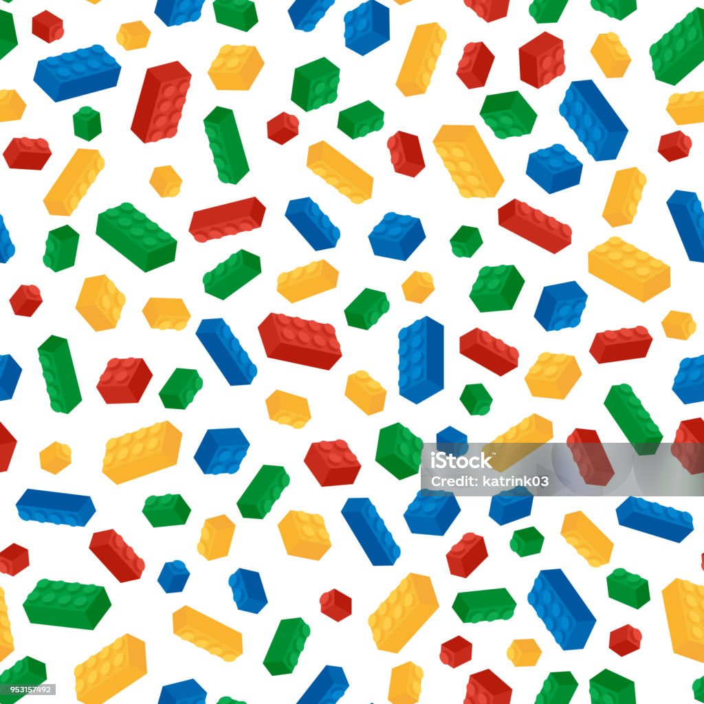 Minecraft Blocks Seamless Pattern Seamless Pattern From Colorful Building Blocks Stock Illustration ...