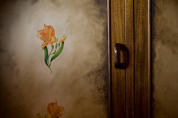 Old handmade painted furniture.