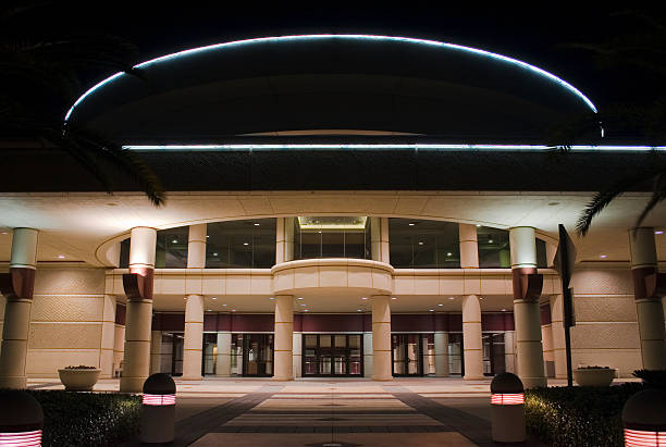 istock Convention center entrance at night 95316718