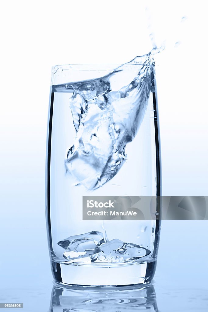 Water Glass Blue  Blue Stock Photo