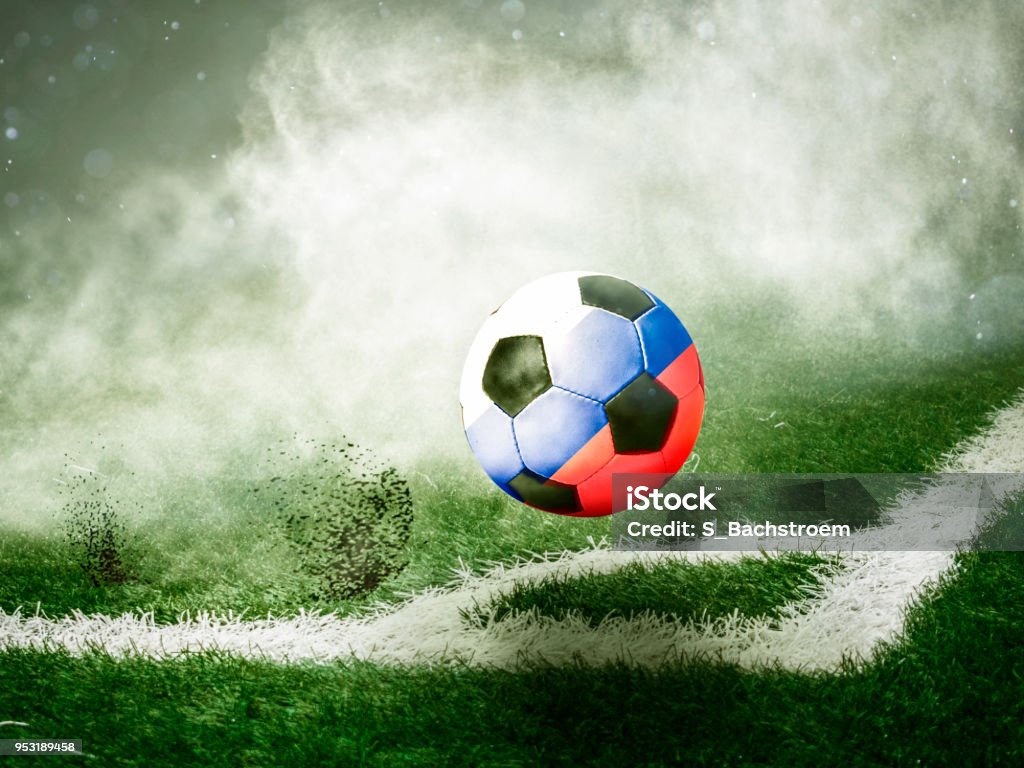 ball goes over the line 2018 Stock Photo