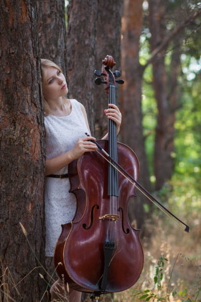 istock Musician with cello outdoors 953215476