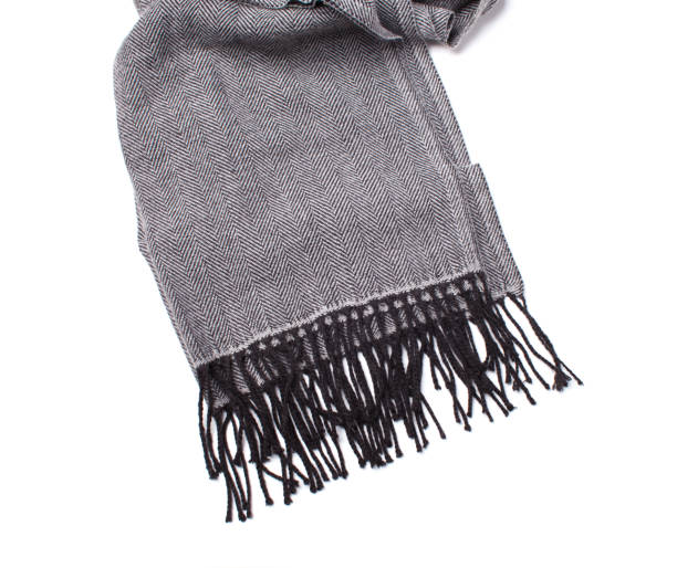 istock classic gray scarf with black fringe 953216554