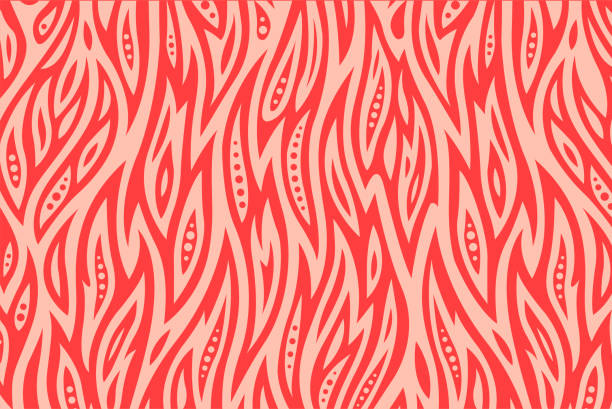 Pink pattern with fire Beautiful pink flat pattern with stylized flames illustration patterns stock illustrations