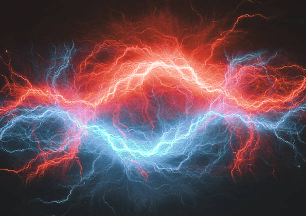 istock Fire and ice plasma lighrning, abstract electrical power 953275910