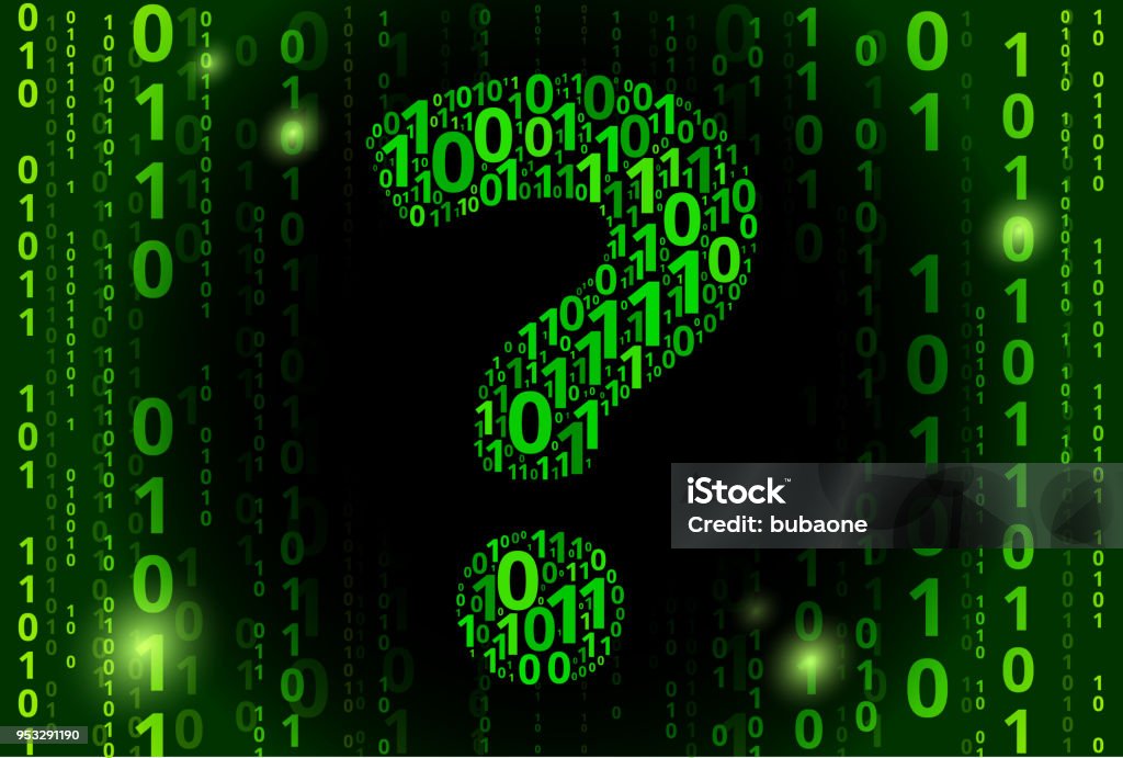 Question Mark Binary Code Vector Pattern Background Stock Illustration ...