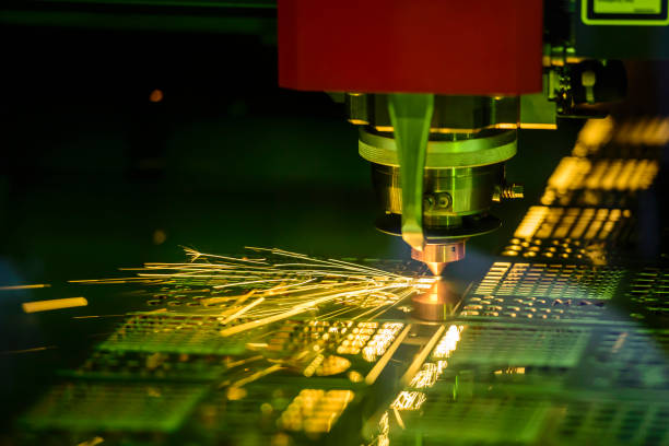 istock Close-up of the CNC laser cutting machine 953294698