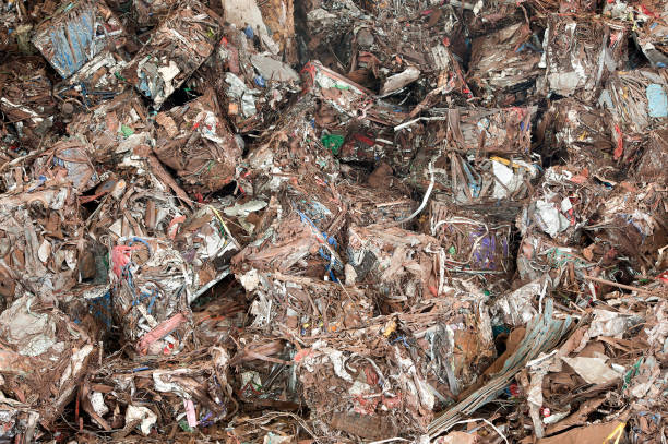 istock stack of  waste before shredding at recycling junkyard 953295082