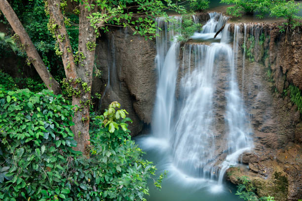 istock waterfall in  national park , Kanchanaburi , thailand 953295816