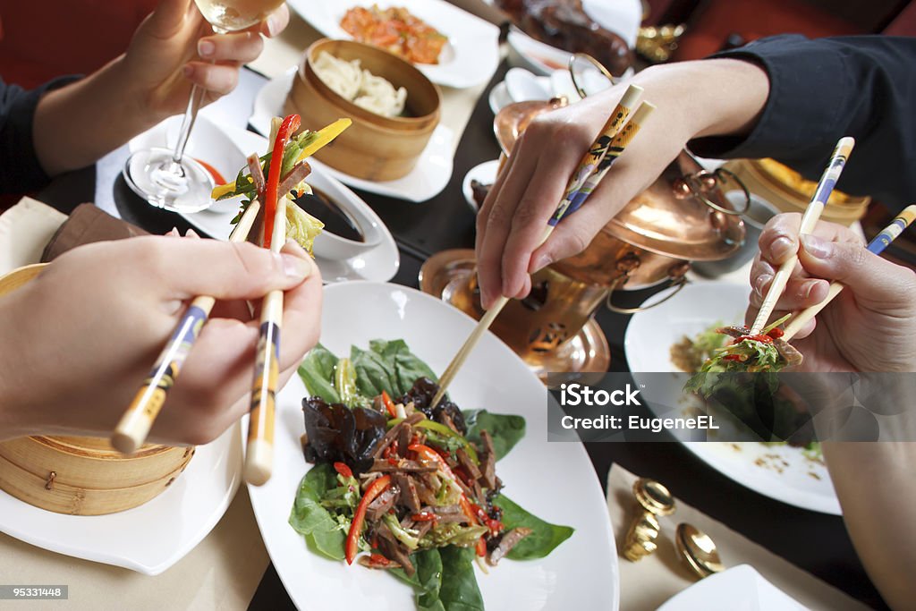 Feier in chineese restaurant - Lizenzfrei Besonderes Lebensereignis Stock-Foto