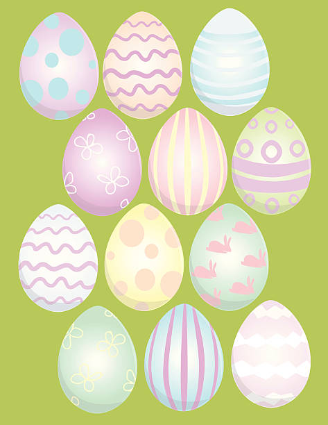 Ovos de Páscoa - ilustração de arte em vetor