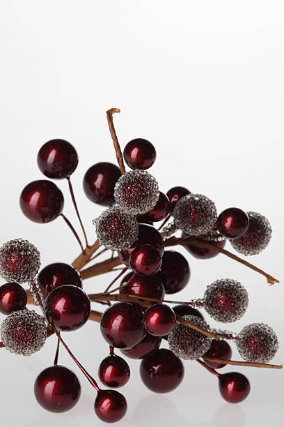 Red berries Christmas decoration stock photo