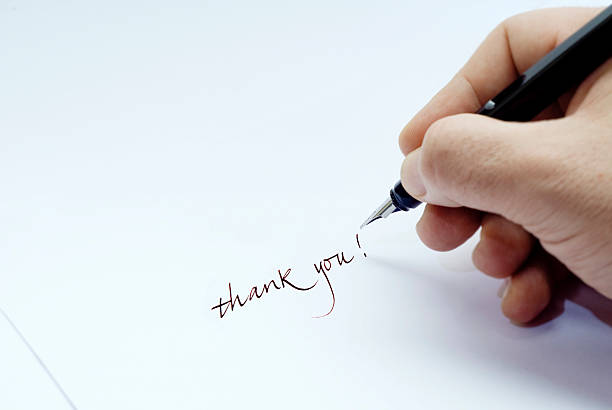 istock Writing Thank you with a fountain pen 95339564