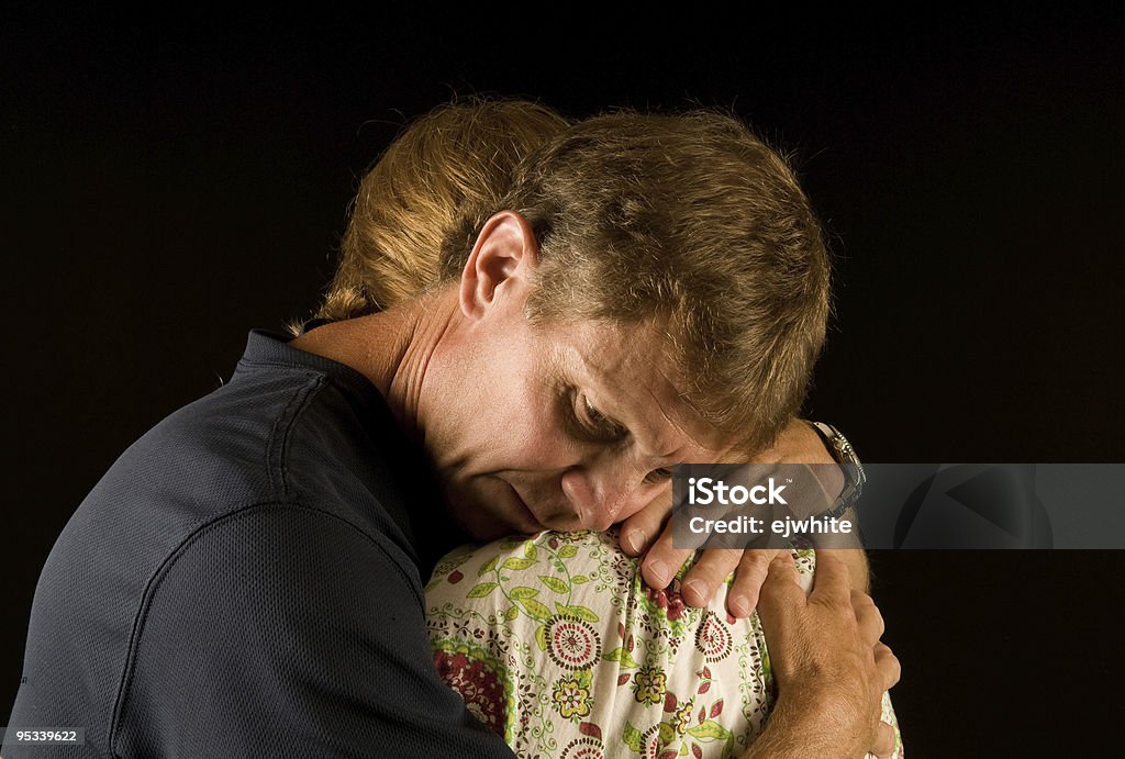 Abraço emocional - Foto de stock de Chorar royalty-free