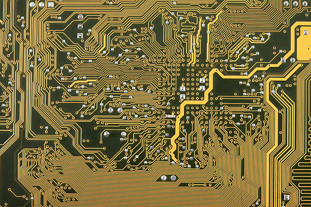 istock Industrial hi tech circuit background with electric paths 95339650