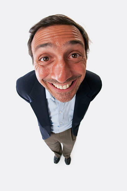 Portrait of a silly man stock photo