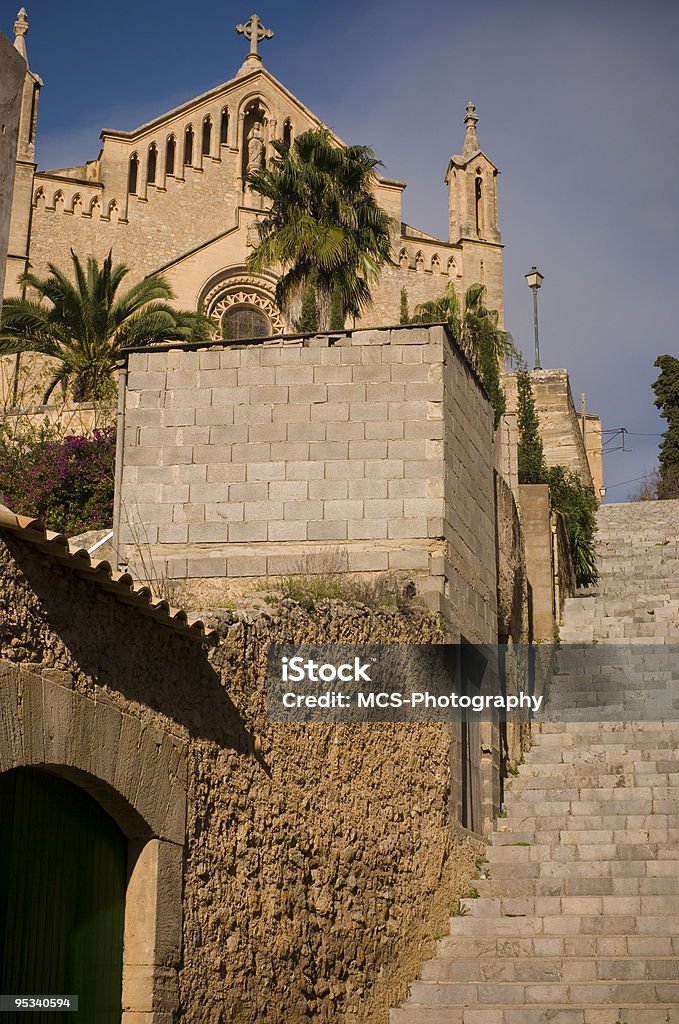 Church Transfiguració del Senyor in the town Artá on the balearic island Mallorca, Spain Architecture Stock Photo