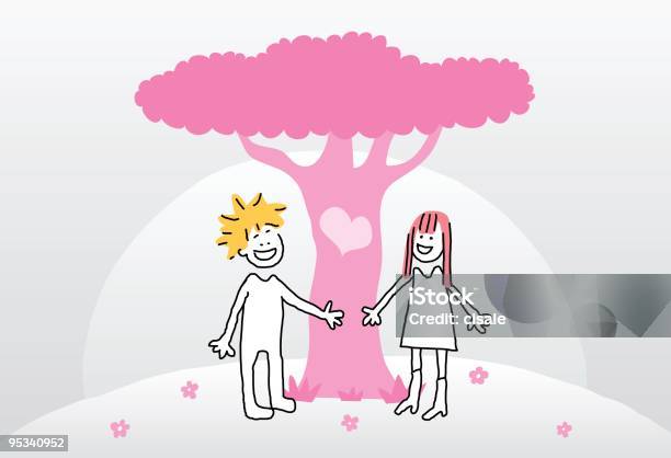 Young Couple Stock Illustration - Download Image Now - Adam - Biblical Figure, Eve - Biblical Figure, Cartoon