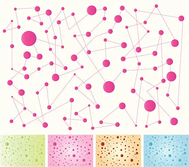 Vector illustration of Molecule Bubbles Pattern