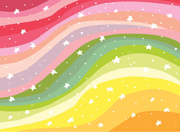 na kolorowym tle rainbow ilustracja - kids stock illustrations