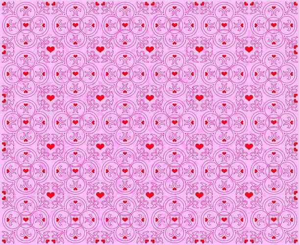 Vector illustration of Heart Shape Pattern love illustration