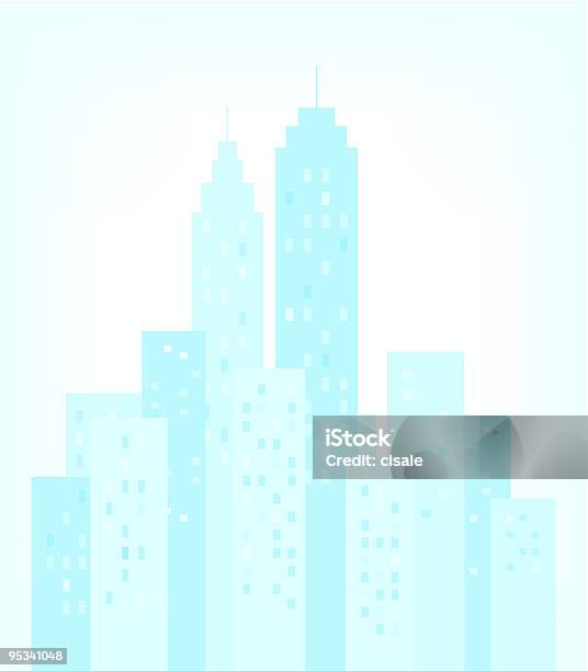 Skyline Der Stadt Mit Wolkenkratzern Gebäude Silhouette Stock Vektor Art und mehr Bilder von Internationale Geschäftswelt