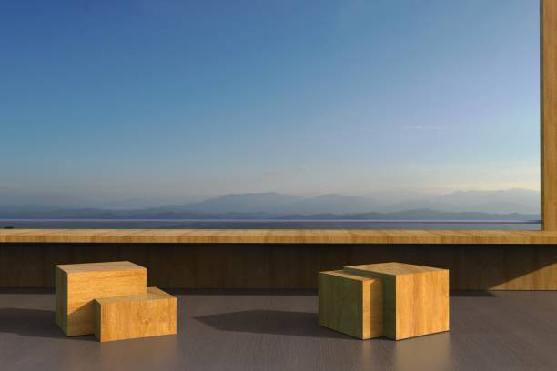 istock Living modern Box chair luxury and Sky View 953424272