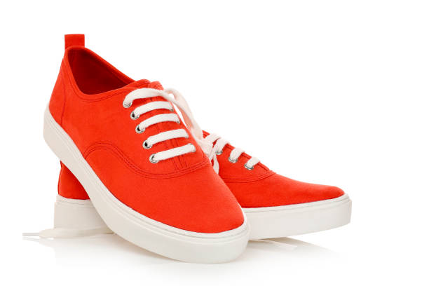 istock red suede shoes 953425060