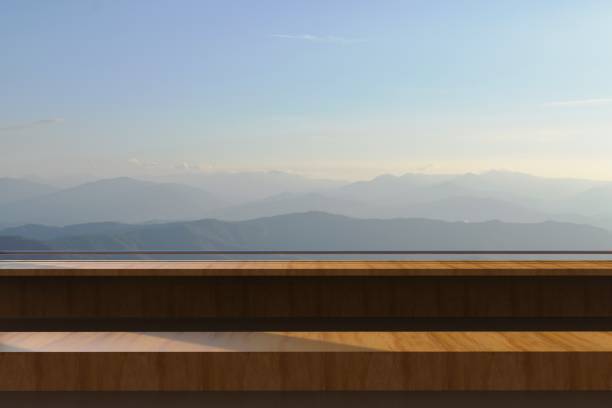 istock Living modern luxury and Mountain and Sky View 953426886