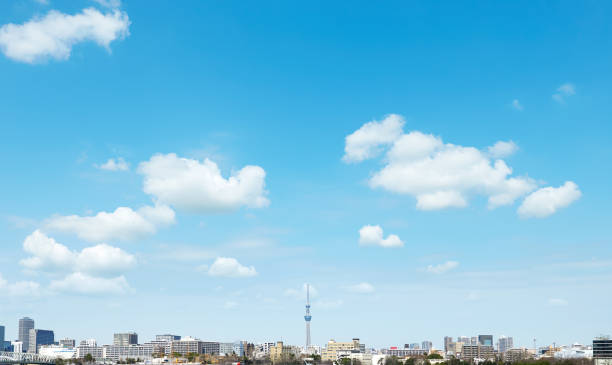 paisaje de la ciudad de tokio - skytree fotografías e imágenes de stock