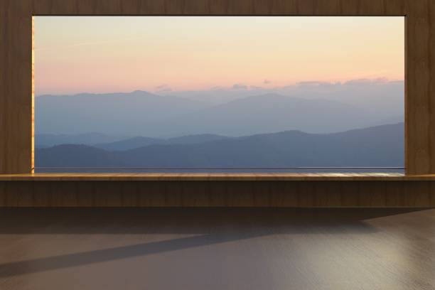 Living japan modern and Mountain and Sky View
