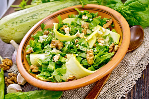 istock Salad with squash and sorrel on board 953434504