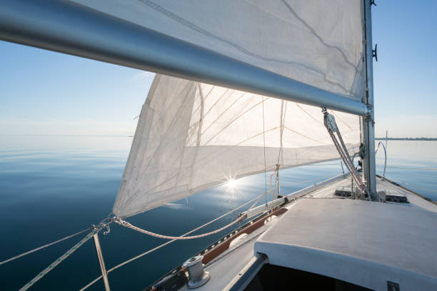 istock Sailboat deck and seascape 953437388