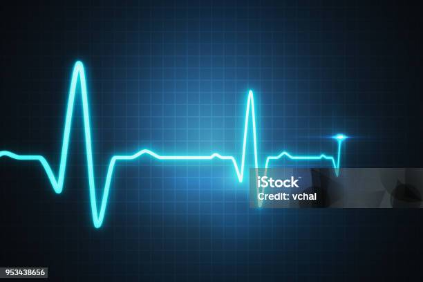 Foto de Ekg Cardiogram Para Monitorar O Batimento Cardíaco 3d Renderizados Ilustração e mais fotos de stock de Ritmo Cardíaco