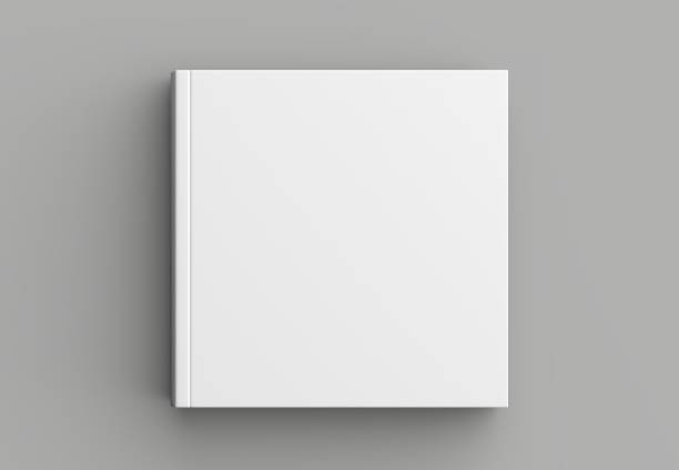 istock Square hard cover book mock up isolated on soft gray background. 3D illustrating. 953443632