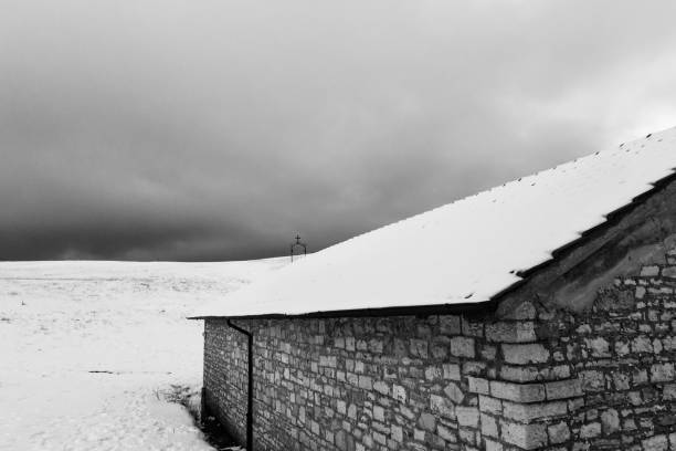 istock A small mountain retreat covered by snow on Mt. Subasio (Umbria, Italy) during winter season 953444900