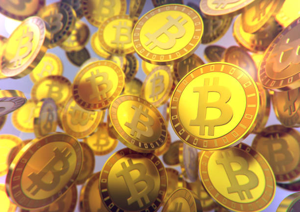 istock 3D illustration of bitcoin coins falling 953446454