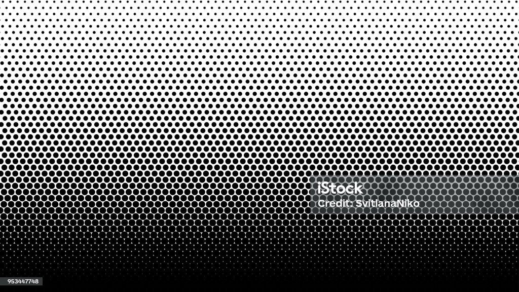 Gradient halftone dots background vector illustration. Black white dots halftone texture. Pop Art black white halftone Background. Background of Art. EPS10 Half Tone stock vector