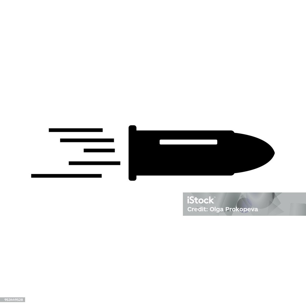 speeding bullet icon Bullet Cartridge stock vector