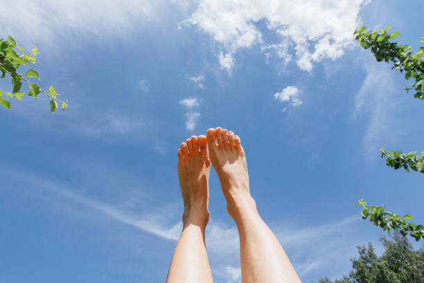 istock Feet up infront of the sky 953451014