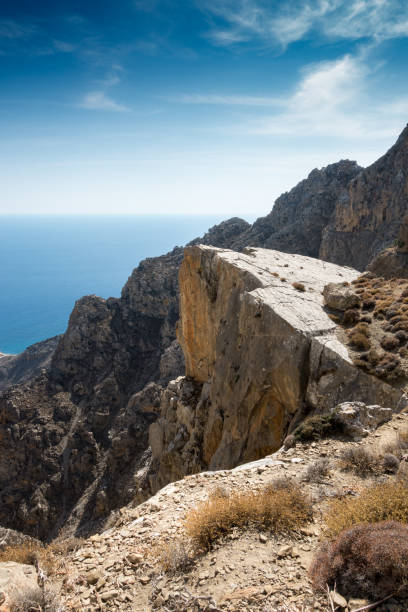 istock Rocky cliff and seascape, Greece 953451728