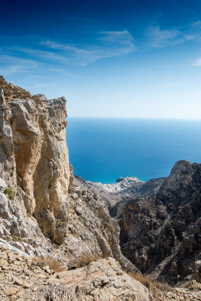 istock Rocky cliff and seascape, Greece 953451738